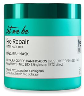 Let Me Be - BTX Capilar Pro Repair Ultra Mask un solo paso, Profesional Reductor de volumen, Aceite de coco queratina y colágeno, Orgánico y sin formol (500g)