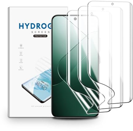 nvskvd Film Hydrogel pour Xiaomi 14, 3 Pièces TPU Film Protection Écran HD Clair Doux Transparent Film de Protection d'écran