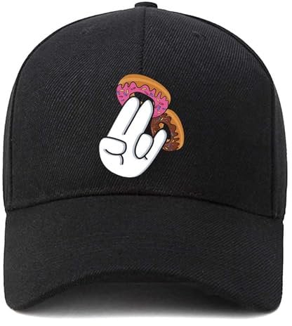 Baseballkappe, verstellbar, Unisex, Baseballmütze, unstrukturiert, weiche Baumwollkappe, Donut, Einheitsgröße