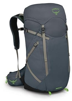 Osprey Sportlite Unisex Hiking Backpacks - Minimalist and lightweight design - Airscape backpanel - Water bottle pockets - Hipbelt - Bluesign approved materials,Tungsten/Grey Wolf,30 L