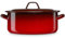 briebe Cacerola Inducción 28 cm, Cazuela 6,8 L Grande con Tapa Acero Esmaltado Vitrificado, Apta Vitrocerámica, Fuego, Gas, Horno, Ignea Vintage Rojo