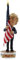 Wackelkopf-Puppen schütteln den Kopf, Wackelkopf-Puppen, Harzmänner mit Flagge Wackelkopffigur Puppe, Sammelstatue für das Armaturenbrett im Auto, Puppe mit schüttelndem Kopf für den Arbeitsplatz zu H