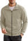 Runcati Herren Zip Up Waffel Jacken Casual Lange Ärmel Übergangsjacke Einfarbig Leichtes Sweatshirt mit Tasche, Khaki, XXL