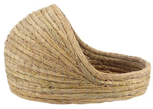 BELLIFFY Nid Paille Tissé pour Rongeurs Lit Confortable pour Hamsters Et Cochons Et Durable pour Animaux De Compagnie