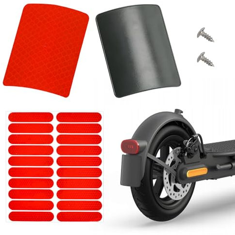 Scooter Adesivo Riflettente,Segnale di Avvertimento Posteriore per Scooter Elettrico,Adesivo Riflettente Impermeabile per Monopattino Elettrico,Accessori Monopattino Elettrico,per M365 Pro2