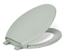 KOHLER 4733-RL-42 Glenbury ReadyLatch Quiet Close Elongated Toilet Seat, Soft Close Toilet Seats, Aspen Green
