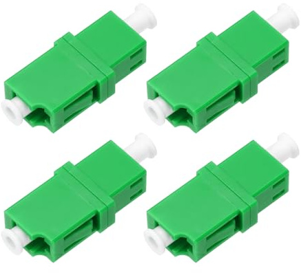 Sourcing Map LC/APC Single Mode Simplex Fiber Optic Coupler and Optical Cable Adapter Connectors for Network Internet, 4 Pack