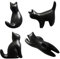 4 Pieces Of Little Black Cat Refrigerator Magnets, Creative Refrigerator Magnets, Cute Refrigerator Magnets, Simple Refrigerator Magnets, Decorative Refrigerator Magnets