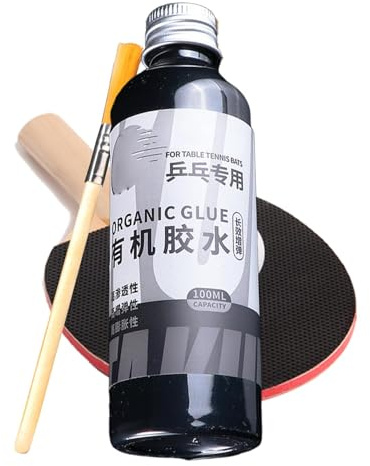 Nybhyjka Colla Da Pong Da 100 Ml,Colla Da Tennis Con Pennello Speciale, Liquido Super Veloce Per Racchetta Da Pong,Colla In Gomma Per Racchetta Da Pong,Progettato Specificamente