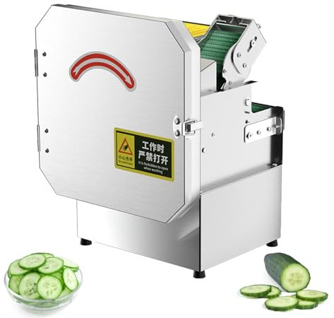 LIEROLYE Commercial Vegetable Slicer, Electric Green Onions Shredding Machine - 70mm Feed Port, 700BPM, Stainless Steel For Leeks, Celery