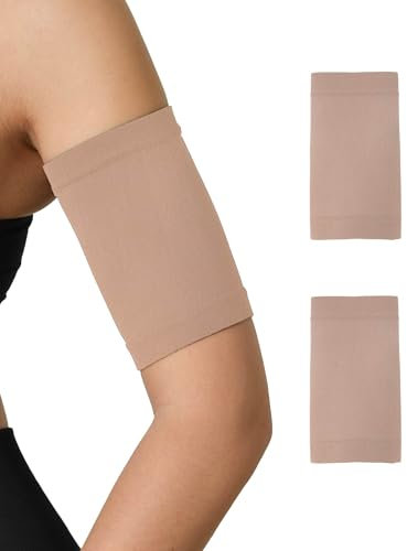 NOLOGO Manchon PICC Line Antibactérien 2pcs – Protection Bras Respirante pour Capteur Glycémie et Tatouage, Manchon Compression Bras en Microfibre – Made in Italy