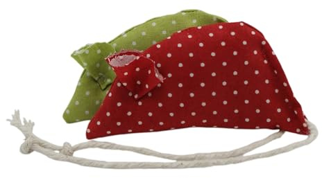 Molly's Mice Spotty Red and Green Pack of 2 Catnip Mice (2025)