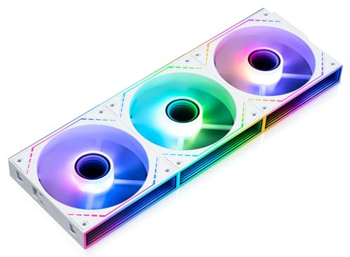 Thermalright TL-M12QRW-S X3 120mm Reverse Blade ARGB PWM Fans White, 3-Pack | Reverse blade design for side or bottom intake, with fan blade ARGB lighting, PWM control and daisy-chain cabling