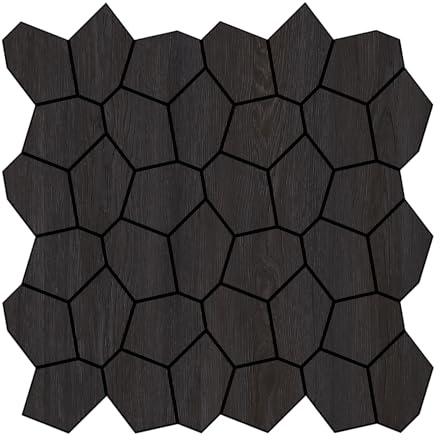 10 Stück Mosaikfliesen Sechseck Aufkleber Fliese, 30x30cm Wandfliesen Küche Selbstklebend Fliesenaufkleber für Wand & Spritzschutz Wohnzimmer Dekoration (Schwarz)