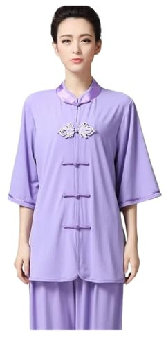 Tai Chi-dräkt, Kung Fu Suit Flerfärgad Flera storlekar Dam Flicka Sommar Tai Chi Uniform(Color:1,XXL)