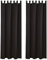 Bestlivings Blickdichte Gardine im 2er Pack mit Schlaufen (140x145 cm/Schwarz), in vielen Farben