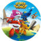 Super Wings Runde Tortenaufleger 20CM - Geburtstag Tortenbild Zuckerbild Tortenplatte Oblate Kuchenzuckerplatte