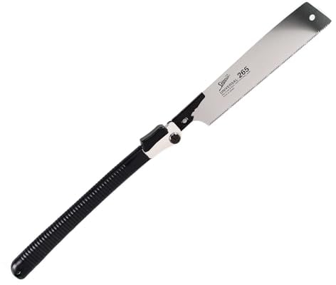 Shogun Scie à bois universelle japonaise pliable avec joint d'angle (OK-265RC/FLD) Lame remplaçable 265 mm Fabriquée au Japon