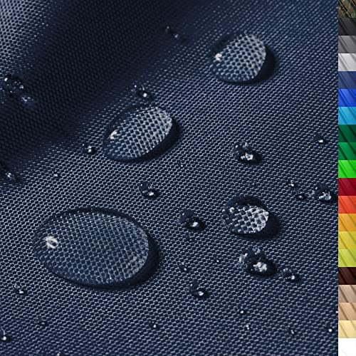 1buy3 Monaco Tissu Polyester imperméable | 160cm x 100cm | 12.000 mm Colonne d'eau | Couleur 16 | Bleu foncé | Tissu Polyester 160cm Largeur au mètre imperméable EXTÉRIEUR