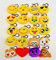 CHSYOO 20 pcs Mini Emoji Porte-clés Diamètre 5 cm Smileys En Peluche Oreiller Style Sac pendentif, cadeau pour fête d'anniversaire enfants Bébé Douche Garden Party
