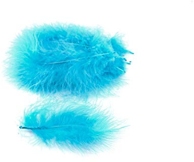 Marabufedern ca. 20 Stück, 12-17cm (türkis 340) // Dekofedern Bastelfedern Marabu Federn Schmuckfedern