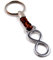 Schlüsselanhänger Schlüsselring Infinity Unendlich schön gearbeitet an Lederband, 8 cm Plus Ring 2,5cm