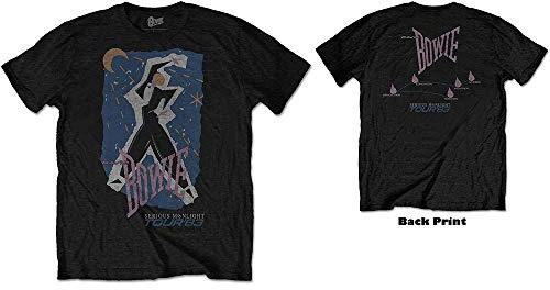 David Bowie BOWTS37MB05 T-Shirt, Black, XX-Large
