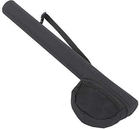 Keenso Fliegenruten-Tasche, Leinwand Fliegenfischen wasserdichte Ruten-Tasche mit verstellbarem Schultergurt Andere Angelwerkzeuge und Accessoires