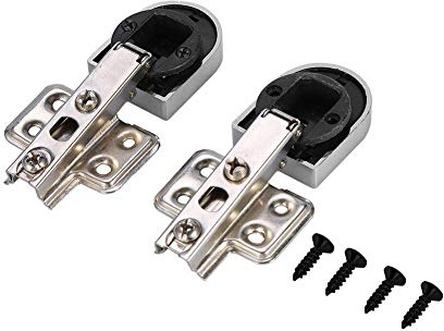 Raguso Raguso 2Pcs Glass Door Cabinet Hinges , Damping Buffer Hinges , Invisible Furniture Hinges , for Glass Door of Cabinet Kitchen Cupboard with Screws