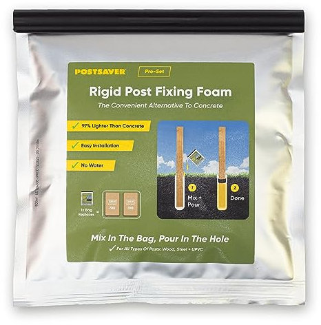Postsaver Pro-Set Post Fixing Foam | Quick and Easy Fence Concrete | Alternative to Traditional Concrete | For All Types of Posts | 1 Pack = 40Kg