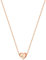 VQYSKO Initiale Necklace Ladies Heart Letter Chain-Stainless Steel Name Chains, Exquisitely Small(For Women/Girls/Mom) Birthday Gift, Valentine's Day present (Rose gold-L)