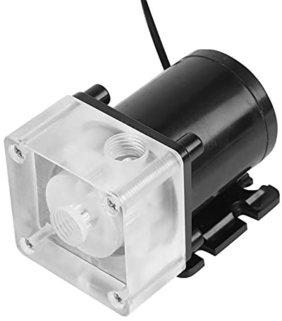 Pompe de Refroidissement par Eau, G1/4 filetage CPU Pompe à Eau pour Ordinateur sans Bruit Pompe de Système de Refroidissement par Eau avec 4 Mètres, Débit de 500 L/H, pour Système de Refroidissement