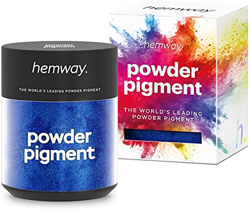 Hemway Powder Pigment Pot 15g / 0.5oz - Metallic Sapphire Blue Multi-Purpose Mica Cosmetic Safe Body Nails Arts Crafts Epoxy Resin Tumblers Wax Melts Halloween Makeup