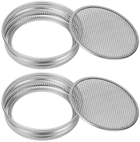 Biitfuu Edelstahl-Keimungszubehör Keimglasdeckel Keimglas-Siebdeckel für Gläser mit normalem Mund (86mm)