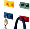 Ganchos Adhesivos Multicolores para Pared - Empalme para Colgar Llaves, Carteras, Toallas, Enchufe - Autoadhesivos Montados en la Pared (4 Piezas)