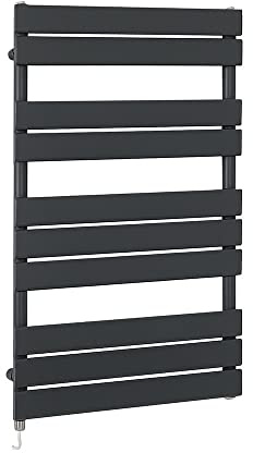 Milano Lustro 600W Anthracite Flat Panel Electric Heated Towel Rail - 975mm x 600mm