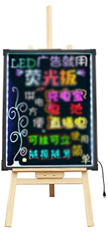 LED-Kreidetafel-Schilder Holzhalterung Elektronische Werbetafel Promote Store Werbetafel für Restaurant-Hochzeit (Farbe: Natürlich Größe: 40 x 60 cm) (Natürlich 40 x 60 cm)