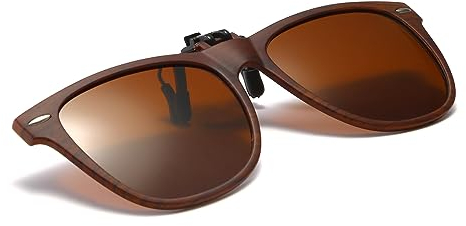 Long Keeper Polarisierte Sonnenbrille Clip für Brillenträger - Sonnenbrille Aufsatz Clip On Sonnenbrille für Damen Herren Sonnenbrille Zum Aufstecken Auf Brille, 54mm