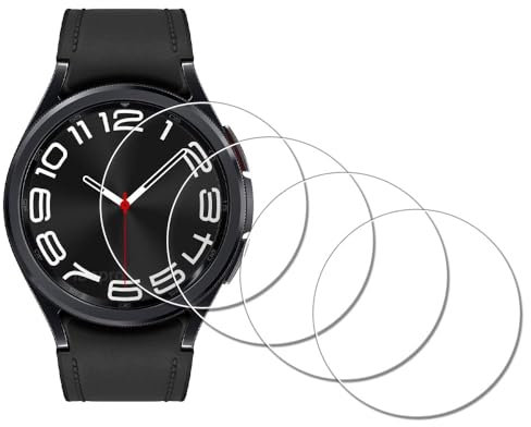 iDaPro Screen Protector for SAMSUNG Galaxy Watch 6 Classic 43mm Watch6 Smartwatch [4 Pack] Tempered Glass Anti-Scratch Bubble-Free Easy Installation