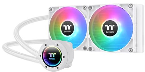 Thermaltake TH280 V2 Ultra ARGB Sync/AlO Liquid Cooler/ARGB Fan 140 * 2/PWM 500~1800rpm/Water Block 2.1 LCD/White, CL-W406-PL14SW-A