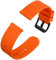 Anbeer Silikon Uhrenarmbänder für Herren Damen,22mm Ersatzarmband aus Gummi mit Schnellverschluss, Extra Lang,Orange mit Schwarze Schnalle