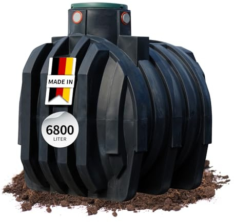 4rain Mono Erdtank 6800 Liter Regenwassertank für Garten & Haus | inkl. Tankabdeckung, Stabiler & sicherer Wassertank, Einfache Montage, 100% recycelbar