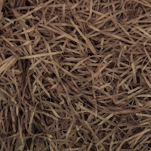 Mamiddle Papier Déchiqueté Raffia 50g - Remplissage Cadeaux Écologique pour Paniers, Boîtes Cadeaux et Décoration de Fête (Marron)