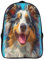 DCABEIOOE Australian Shepherd Dog Schulrucksack Mädchen Teenager Schultasche Großen Rucksack Schule Trekking Rucksack Rucksack Für Schule Reise Schulranzen 40x28x16cm