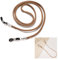 Glasses Straps Genuine Leather Glasses Cord Non-Slip Eyeglasses Chain Retainer Lightweight Spectacle Lanyard Adjustable Glasses Neck Holder Strap for Women Men Reading Glasses Sunglasses, Brown