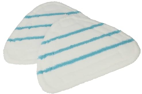 vhbw 2X Wischbezug kompatibel mit Clean Maxx Dampfreiniger, Dampfmop - Polyester/Polyamid Blau Weiß