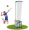 Creproly Volleyball Setter Trainer Netz Einstellbare Höhe und Winkel Home Volleyball Trainer Netz mit Rollen und Auffangtasche Volleyball Trainingsgeräte für Indoor und Outdoor Training