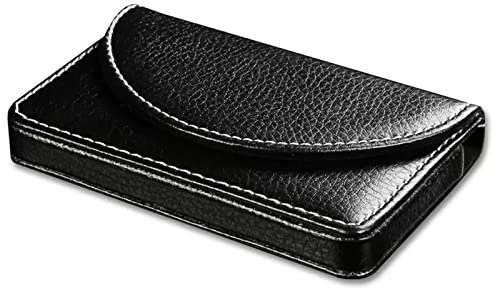 LVUNZJCA Porta Biglietti da Visita Porta Biglietti da Visita Portatile in Pelle Porta Biglietti da Visita per Viaggi e Lavoro(Schwarz)