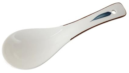 Zhaoj24-05 Cuillères à dîner Petite cuillère à Soupe en céramique Cuillère en Porcelaine Blanche avec Manche décoratif Lot de 10 Cuillère à café(Petit)