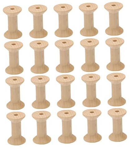 HOODANCOS 50stücke Holzspulen Unlackierte Leere Garnspulen Naturholz Zum Basteln Nähen Diy Fadenspulen Zubehör Für Nähmaschine Handarbeit